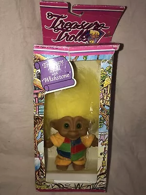 Ace Novelty Treasure Trolls With Wishstone Yellow Hair Vintage Doll Box Damage • $15