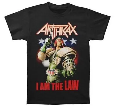 Anthrax Shirt JUDGE DREDD I AM THE LAW T-Shirt NEW Heavy Metal Band Cotton T-Shi • $19.99