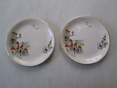 Alfred Meakin Side Plates In The Fisherman's Cove Design X 2 • £15