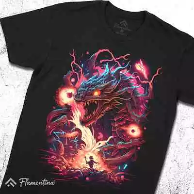 Dragon In Flames T-Shirt Horror Art Japanese Chinese Hydra Serpent In Fire E191 • £11.99