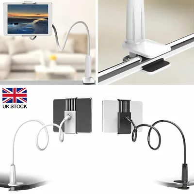 £8.02 • Buy Gooseneck Table Holder Bed Stand Clamp Mount 360º For IPad Tablet Flexible Arms