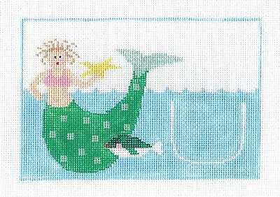 MERMAID Tooth Fairy Pillow 2 Canvas SET  HP Needlepoint Canvas By K. Schenkel • $69.95