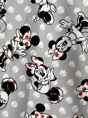 NWT ~ LuLaRoe Disney Womens Skirt Minnie Mouse Polka Dots Grey White Red Sz 3XL • $24.99