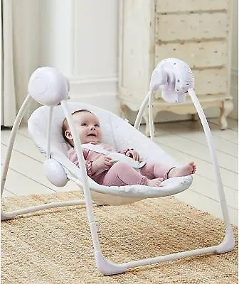 Deluxe Foldable Baby Bouncer Grey Elephant First Swing Soothing Music & Toys 143 • £46.99