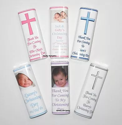£5.99 • Buy 20 Personalised Christening Day Chocolate Bar Wrappers  Favours, Gifts 