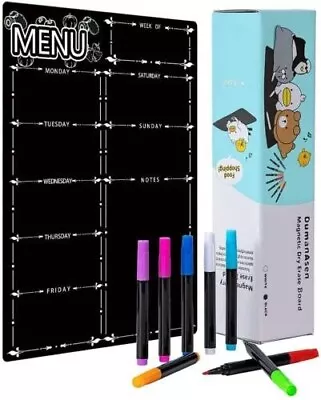 £15.49 • Buy Magnetic Dry Erase Refrigerator Chalkboard Weekly Menu Meal Planner Board 16x12 