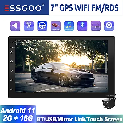 ESSGOO 7  Android 11 Car Stereo Radio Head Unit GPS Sat Nav Camera Double 2 DIN • $83.95