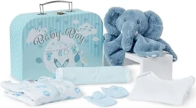 Baby Gift Set - Blue Hamper Box For Baby Boy With Newborn Essentials • £21.99