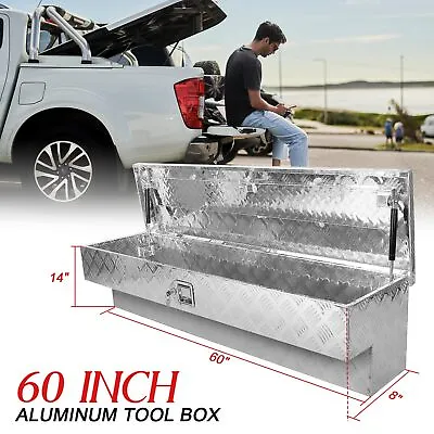 Aluminum 60 Inch Side Mount Tool Box Side Truck Box With Paddle Latch Silver • $218.38