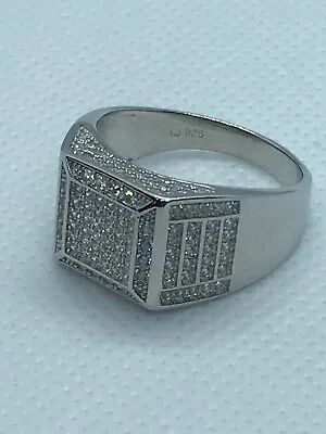 £38.50 • Buy 925 Sterling Silver Solid Half Band CZ Pinky Ring All Sizes Brand New 