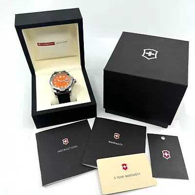 RARE 43mm Mens Victorinox 241041 Divemaster 500 Swiss Army Divers Watch ORANGE • $599