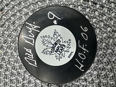 Dick Duff Signed Toronto Maple Leafs Puck With HOF Inscription • $9.99