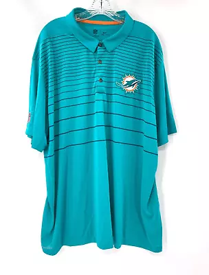 Miami Dolphins Team Issued Teal Dri-fit Nike Coaches Sideline Polo  Sz-3xl • $40