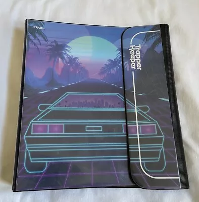 Retro 2022 Mead Trapper Keeper Back 2 Future DeLorean Car School Notebook Binder • $13.99