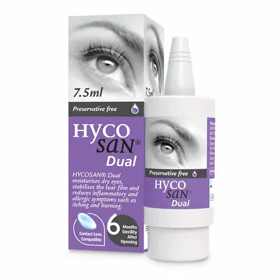 Hycosan Dual Eye Drops 7.5ml Lipid Deficient & Allergy Related Dry Eye By Scope • $29.65