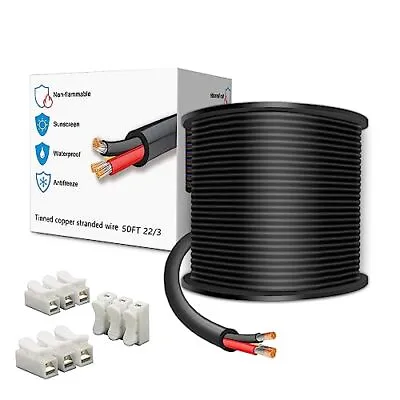 50FT 22 Gauge 22/3 3 Conductor Electrical Wire 3 Core Cable • $27.44