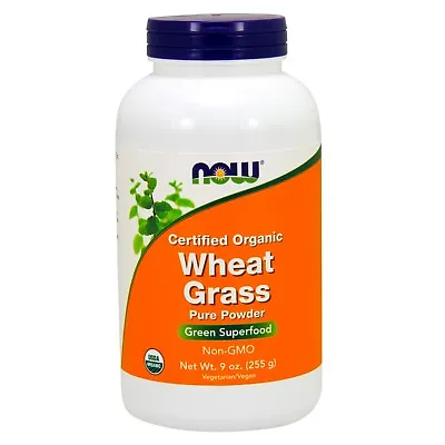 $17.59 • Buy NOW Foods Wheat Grass Powder, Certified Organic, 9 Oz.