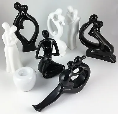 £7.99 • Buy CONTEMPORARY COUPLE EMBRACING Figurine Sculpture Ornaments
