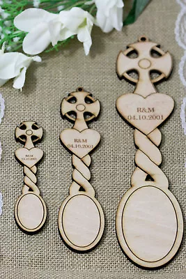 £125.99 • Buy Personalised Wooden Love Spoons Cross Heart Favours Vintage Wedding Decoration 