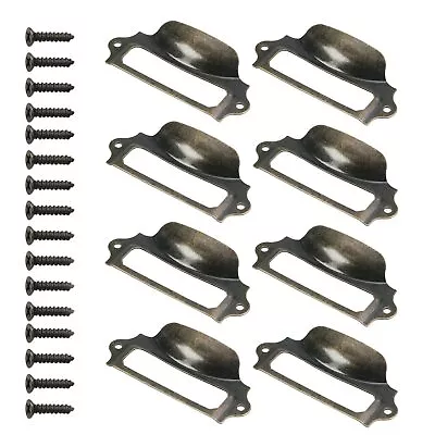 20PCS Iron Label Holder Pull Handles Vintage Label Frame Drawer Pulls Knobs 3... • $20.82