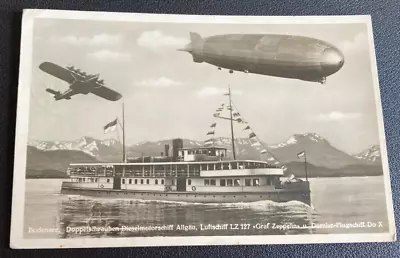 Germany Graf Zeppelin Postcard. Used 1931. Some Marks/worn Corners • £7.99