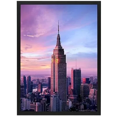 A2 A3 A4 Black Photo Frame Solid Wood Display Poster Picture Acrylic Glass • $72.49