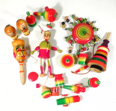 Vintage Lot Of Hand Painted Wooden Toys • $6.99
