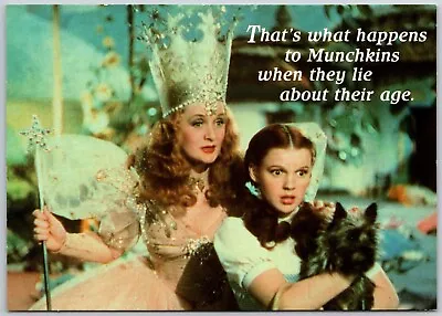 Thats What Happens Munchkins When They Lie About Their Age Wizard Of Oz Postcard • $4.91