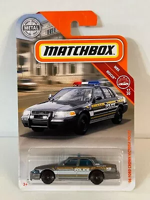 MATCHBOX ‘06 Ford Crown Victoria Police MBX Rescue 17/20 1:64 Scale NEW • $5.95