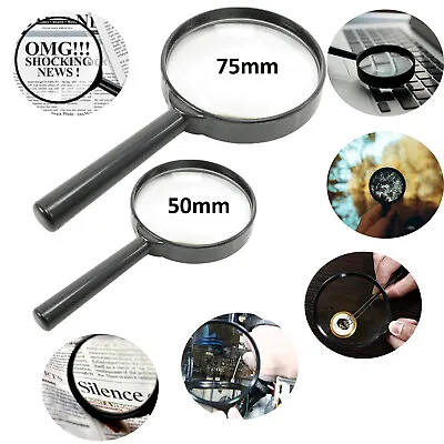 £1.99 • Buy Magnifying Glass Set Magnifier Reading Large Lense UK Handheld Pockey Eye Aid