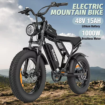 Ridstar EBike 20  1000W 48V/15Ah Electric Bike Bicycle Fat Tire MTB City Bike • $839.88