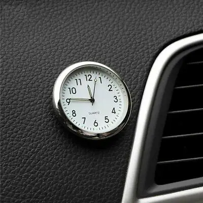 £4.68 • Buy Pocket Small Mini Luminous Quartz Analog Watch Stick-On Clock For Cars Acc A9U1