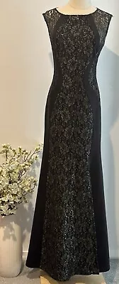 Lipsy London Black&Gold Maxi Cocktail/Wedding/Party Dress Size 16 UK  12 US 44EU • $35