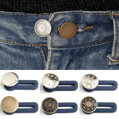 £2.98 • Buy 5pcs Women Men Waist Band Extender Button Jeans Pants Trouser Expander Pregnancy