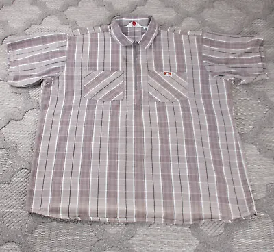 Vintage Ben Davis Shirt Mens XXL Grey Half 1/2 Zip Made In USA • $39.99