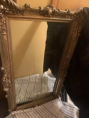 Vintage Gold ORNATE BASSETT Mirror Co 59”x34 Hollywood Regency Full Body Size Ex • $200