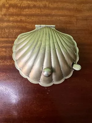 £15 • Buy Old Vtg Silver Plate Clamshell With Frosted Glass Insert Butter Caviar Dish