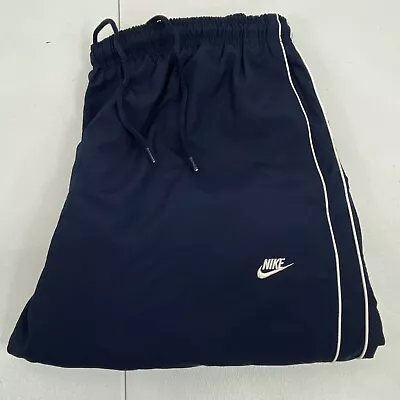 $20.75 • Buy Nike Track Pants Adult Size XL Lined Blue Ankle Zipper Drawstring Active Men
