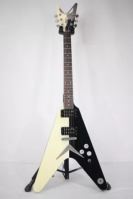 Used DEAN MICHAEL SCHENKER CUSTOM V Black & White Flying V HH 3.3kg W/HSC • $1505.89