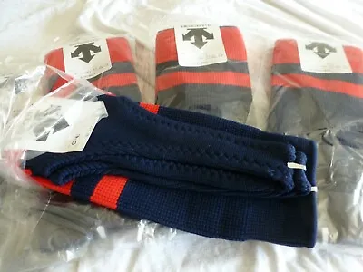 NEW JAPAN DESCENTE Baseball Stirrup Socks NAVY BLUE/RED Awesome Quality  • $10.99