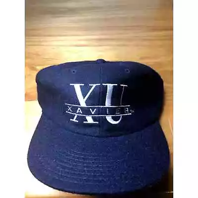 RARE VTG 1990s Xavier Musketeers Champion Snapback Hat - Blue/White • $164