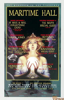 $45 • Buy Maritime Hall Concerts Poster 1996 Dec Deftones Orange Radiators The Roots ZERO