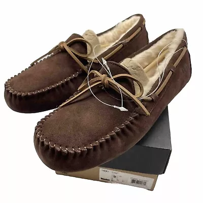 9 UGG Men's Olsen Slippers Suede House Shoe Moccasins 1003390 Drk Brown Espresso • $49.88