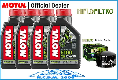 CUTTING 4L MOTUL 5100 15w50 Oil + BMW R 1200 GS FILTER 2011 • £38.32