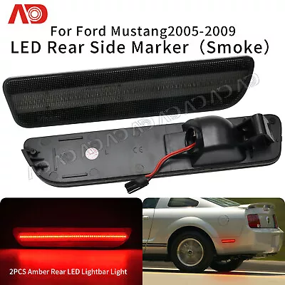 LED Side Marker Light Red Rear Smoked FOR Ford Mustang 2005 2006 2007 2008 2009 • $29.69