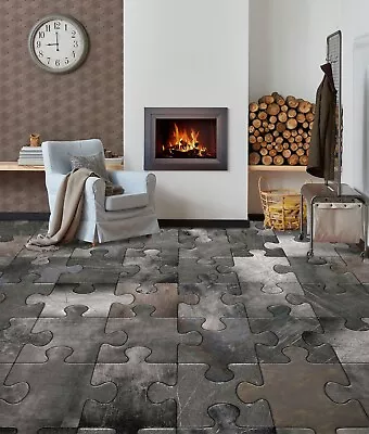 3D Gray Metal Style N1642 Floor WallPaper Murals Floor Print Decal Romy 2024 • £237.59