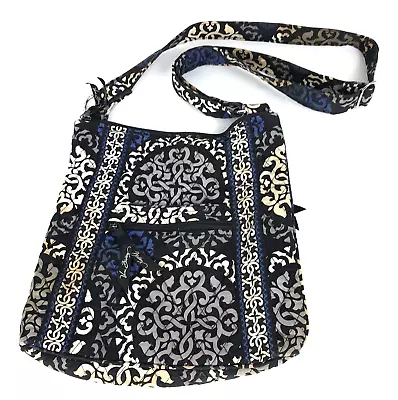 Vera Bradley Hipster Crossbody Purse Canterberry Cobalt Shoulder Bag Adjustable • $15.99