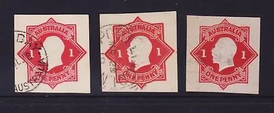 AUSTRALIA KGV 1d RED STAR ENVELOPE CUT OUTS • $3