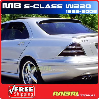 S-Class 99-06 W220 AMG Stick Roof Glass Spoiler Painted 197 OBSIDIAN BLACK MET • $203.47