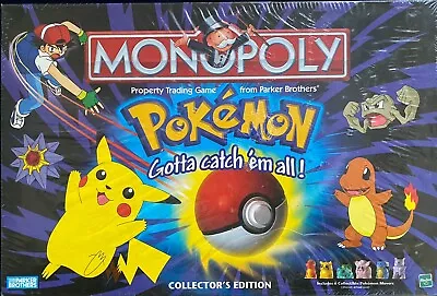 NEW Pokemon Collector's Edition Monopoly Board Game 1999 FACTORY SEALED • $150